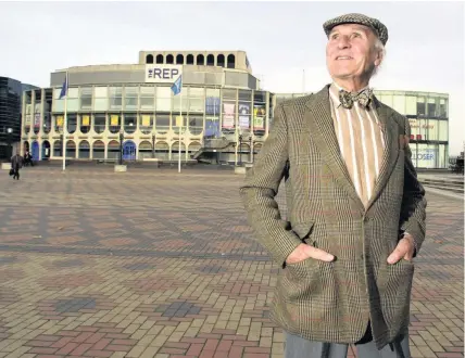  ??  ?? >
Graham Winteringh­am stands by his jewel in Birmingham’s crown, the Rep, and, below, with wife Lesley