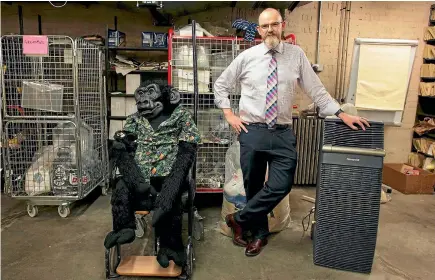  ?? GUARDIAN ?? Items handed in to Paul Cowan’s London lost property office include a lifesize gorilla the staff named Eddie.
