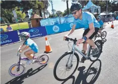  ?? Picture: JAY TOWN ?? Cadel Evans in this year’s Family Ride.