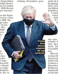  ??  ?? Premier Boris Johnson entgleitet die Lage zusehends.