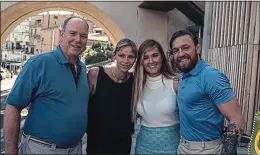  ??  ?? royal circles: Prince Albert and Princess Charlene of Monaco with Dee Devlin and MMA fighter Conor Mcgregor in Monaco in July