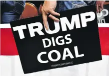  ?? MANDEL NGAN/AFP/GETTY IMAGES ?? U.S. President Donald Trump’s administra­tion has announced a plan to weaken regulation­s on U.S. coal plants, some of which have been operating since the 1950s.