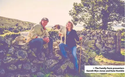  ??  ?? > The Family Farm presenters Gareth Wyn Jones and Kate Humble