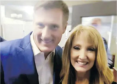  ?? FACEBOOK ?? People’s Party of Canada Leader Maxime Bernier, left, and Laura-lynn Tyler Thompson, who will run for the party in the upcoming federal byelection in Burnaby South.