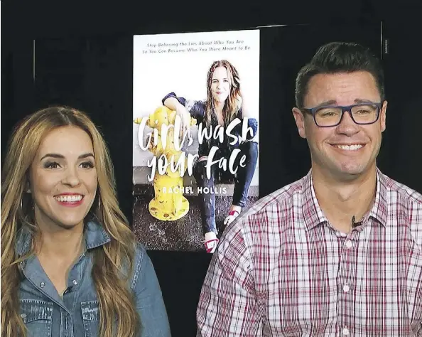  ?? THE ASSOCIATED PRESS ?? Rachel Hollis, left, and her husband Dave. Rachel, author of Girl, Wash Your Face: Stop Believing the Lies About Who You Are So You Can Become Who You Were Meant to Be, reaches for more every day of her life, mostly from the couple’s rural spread on the outskirts of Austin, Texas.