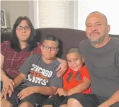  ?? PROVIDED PHOTO ?? Gilbert Mendez (right), his wife and their two sons, ages 5 and 9.