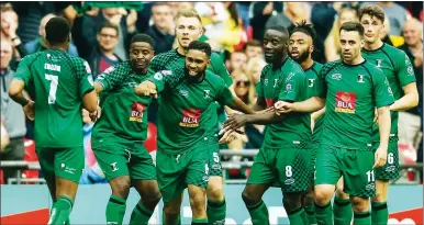  ?? PICTURE: PA Images ?? BIG HITTERS: Cray Valley PM played at Wembley in the FA Vase Final in May 2019