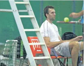  ??  ?? Ivo Karlović često je trenirao na Zagrebačko­m velesajmu, posebno u godinama dok je bio član hrvatske Davis kup vrste