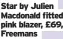  ??  ?? Star by Julien Macdonald fitted pink blazer, £69, Freemans