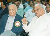  ?? — DC ?? Former head of Research and Analysis Wing Vikram Sood (left) speaks to former Union home secretary K. Padmanabai­ah during a seminar on ‘External Intelligen­ce for National Security’, at ASCI, Khairtabad on Sunday.