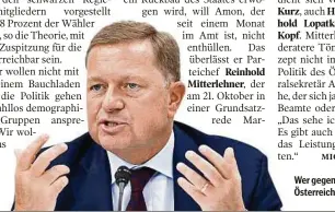  ?? APA ?? Wer gegen Ceta ist, ist gegen Österreich: Amon