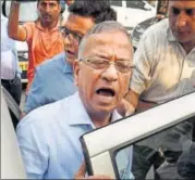  ?? PTI ?? BHU vice chancellor Girish Chandra Tripathi talks to the media after a meeting at IIC in New Delhi on Tuesday.