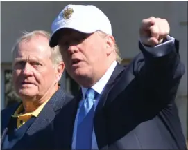  ??  ?? Jack Nicklaus is behind Donald Trump’s presidenti­al campaign