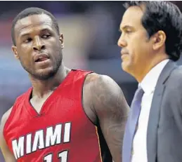  ?? ALEX BRANDON/AP ?? Dion Waiters loves his step-back, fade shot, but coach Erik Spoelstra says “there are times where that is the right shot and he has an ability to get to his sweet spots and get one off. There’s many contexts of the game where that’s not the right shot...