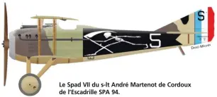  ?? MÉCHIN DAVID ?? Le Spad VII du s-lt André Martenot de Cordoux de l’Escadrille SPA 94.