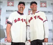  ?? AP - Bebeto Matthews, file ?? The National Baseball Hall of Fame’s induction ceremony, set to be led by Larry Walker (left) and Derek Jeter, was canceled amid the ongoining coronaviru­s pandemic.