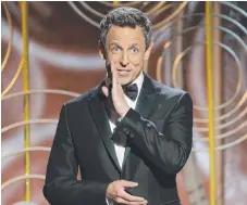  ??  ?? Seth Meyers presents the 75th Golden Globe Awards.