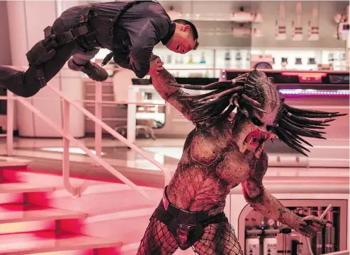  ?? — 20TH CENTURY FOX ?? The Predator shows no mercy and neither does director and co-writer Shane Black, who turns the R-rated film into alien hunters’ protracted killing field.