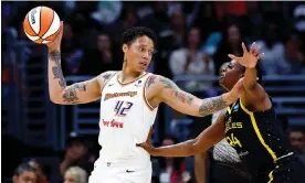  ?? Ronald Martinez/Getty Images ?? Phoenix Mercury center Brittney Griner finished with 18 points, six rebounds and four blocks in her first game in 19 months. Photograph: