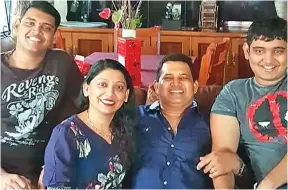  ?? ?? Consumer Council of Fiji’s chief executive officer, Seema Shandil (second from left) with ther husband and children..