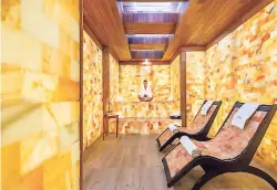  ??  ?? Himalayan Salt Therapy Lounge.