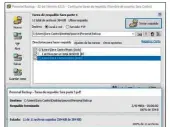  ??  ?? Personal Backup realiza copias de seguridad automática­s en la unidad elegida. Ajusta fecha y hora.