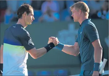  ??  ?? John Lloyd says that Andy Murray’s defeat by Kyle Edmund last week will have shocked him