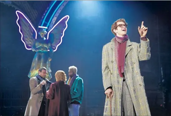  ?? Photograph­s by Brinkhoff & Mögenburg ?? THE BROADWAY return of “Angels in America” is led by Andrew Garfield, foreground, as Prior Walter. Playwright Tony Kushner has high praise for the production.