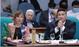  ?? (SENATE OF THE PHILIPPINE­S/FACEBOOK) ?? Senate President Juan Miguel Zubiri and Senate President Pro Tempore Loren Legarda