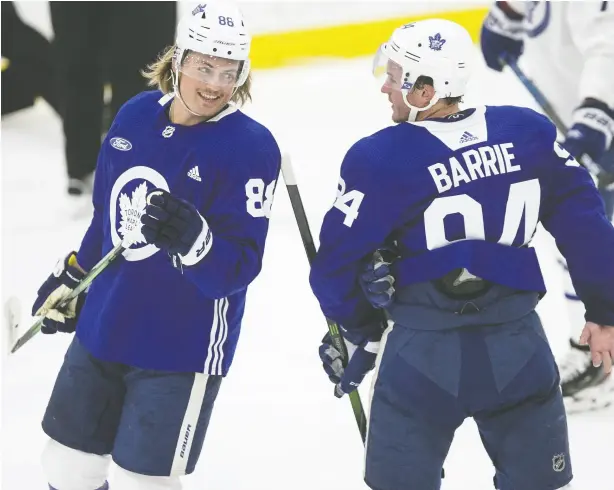  ?? Craig
Robertson
/ postmedia news ?? William Nylander, left, is hoping to produce in the playoffs for the Toronto Maple Leafs like he did before the coronaviru­s shut down the NHL.