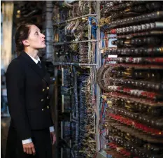  ??  ?? A Colossus computer, used during World War II at Bletchley Park, on display at The National Museum of Computing in the UK.