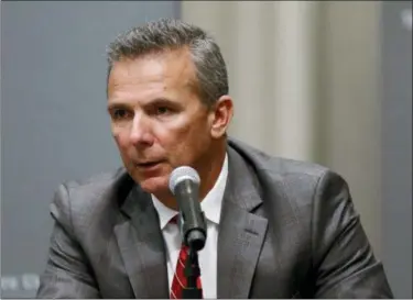  ?? PAUL VERNON — THE ASSOCIATED PRESS ?? Urban Meyer during a news conference in Columbus on Aug. 22.