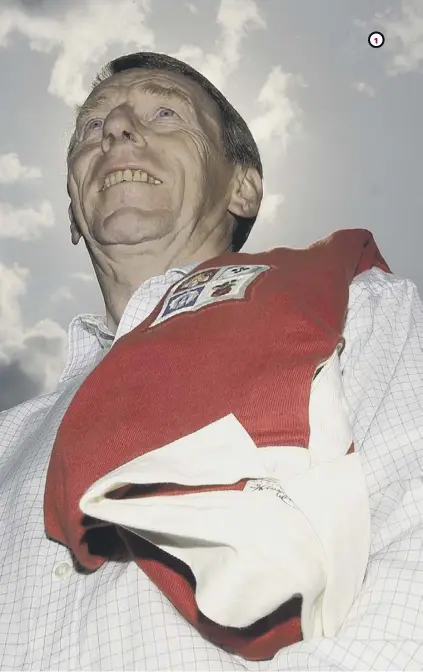  ??  ?? 2 1, Ken Scotland with his Lions shirt from 1959, 2, With his Lions team-mates 3, Scotland in action on the Lions tour 4, Scotland receives the Melrose Sevens trophy on behalf of the Cambridge University invitation side in 1960 5, Part of the Heriot’s...