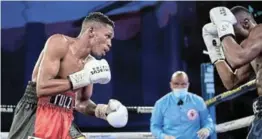  ?? JAMES B GRADIDGE / GALLO IMAGES ?? Thulani Mbenge during the Generation Next boxing tournament at Emperors Palace in Johannesbu­rg.