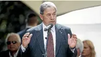  ??  ?? Only a narrow tax change may get the support of NZ First after leader Winston Peters said they would work for simple policies.