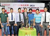  ??  ?? The 27th Singer-MCA Premier League 2020 launch was held last Wednesday, October 2 at the MCA’s ‘The Pitch’. Gracing the occasion were, Marketing Director of Singer Sri Lanka, Kumar Samarasing­he, who is flanked by the captains of the contesting teams with the three trophies on offer at this year's competitio­n