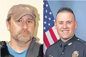  ?? ASSOCIATED PRESS] ?? This undated photo shows Louisville Police Det. Myles Cosgrove, left, and Det. Joshua Jaynes. City officials on Wednesday announced the firing of Jaynes and Cosgrove for their actions in the death of Breonna Taylor in Louisville, Ky. [LOUISVILLE POLICE VIA THE