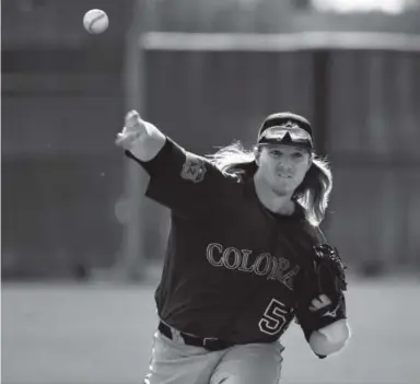  ??  ?? The Rockies’ Jon Gray, pitching during drills last month, has dominated his spring outings, compiling a 1.42 ERA in 12M innings, including 16 strikeouts and four walks. John Leyba, Denver Post file