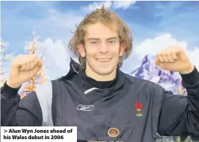  ??  ?? Alun Wyn Jones ahead of his Wales debut in 2006