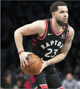  ?? ASSOCIATED PRESS FILE PHOTO ?? All-Star guard Fred VanVleet and the Toronto Raptors will be play in Tampa this season.