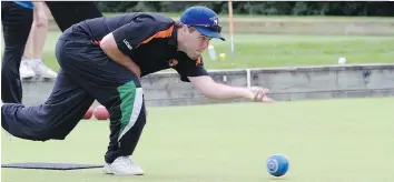 ??  ?? Jon Pituley of Regina, shown in this 2013 photo, was part of a championsh­ip-winning men's pairs lawn bowling team at nationals.