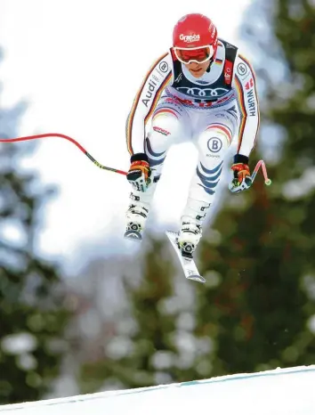  ?? Foto: Johann Groder, dpa ?? Sieht spektakulä­r aus, stellte Josef Ferstl aber nicht vollständi­g zufrieden. Der 30-Jährige haderte vor allem mit seinen Sprüngen auf der Wm-piste von Are.Land