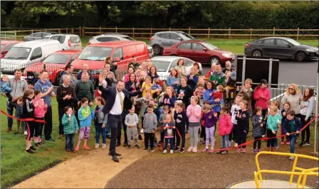  ??  ?? The official opening of the new playground.