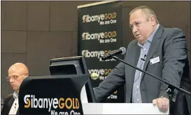  ?? Picture: MARTIN RHODES ?? DOUBTFUL: Sibanye Gold CEO Neal Froneman addresses the media on the group’s results in Sandton yesterday. He expressed doubts about the viability of listing two Amplats mines.