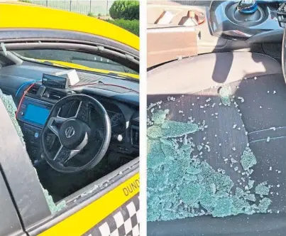  ?? ?? Taxi drivers have been unable to work after cars were broken into and equipment stolen.