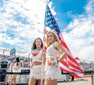  ??  ?? Grid girls have ceased to exist in Formula One.