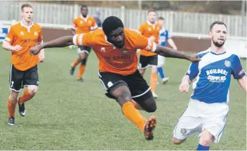  ??  ?? Top talent: Key player Ernest Boafo has signed a new contract with Brighouse Town
