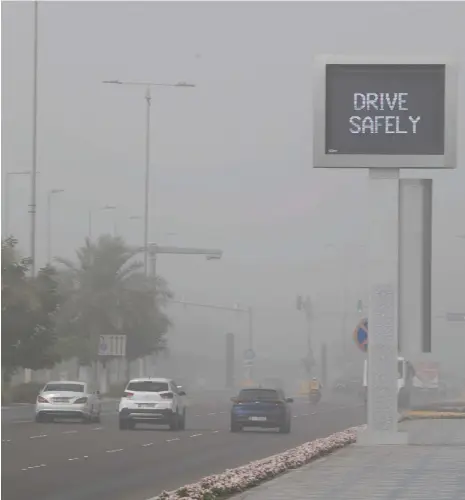  ?? Antonie Robertson / The National ?? Abu Dhabi has a PM2.5 concentrat­ion of 38.2 µg/m3, the World Air Quality Report says