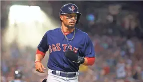  ?? MARK J. REBILAS/USA TODAY SPORTS ?? Red Sox outfielder Mookie Betts was the 2018 AL MVP and has won three Gold Glove awards but isn’t featured in a national ad.