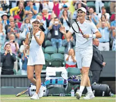  ??  ?? Winning pair: Martina Hingis and Jamie Murray are favourites to triumph today